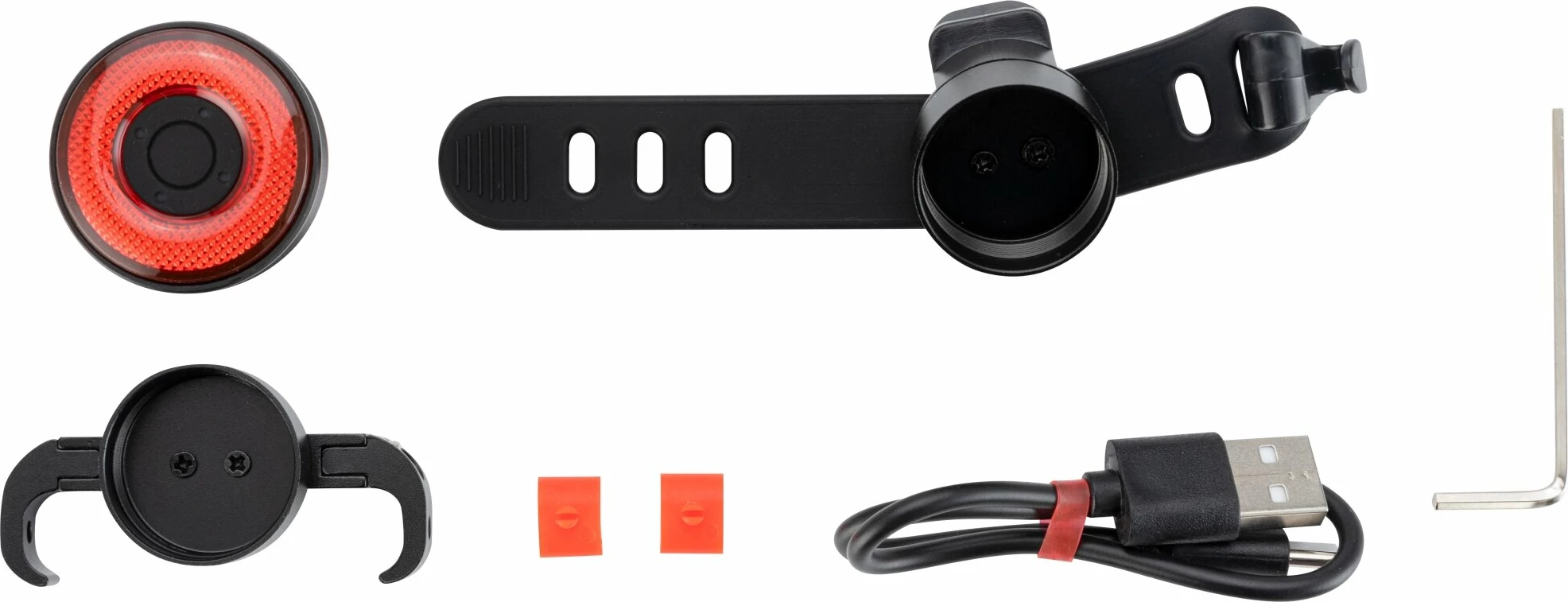 Zadnja kolesarska luč z inteligentnim zavorjenjem Rockbros Q5, črna