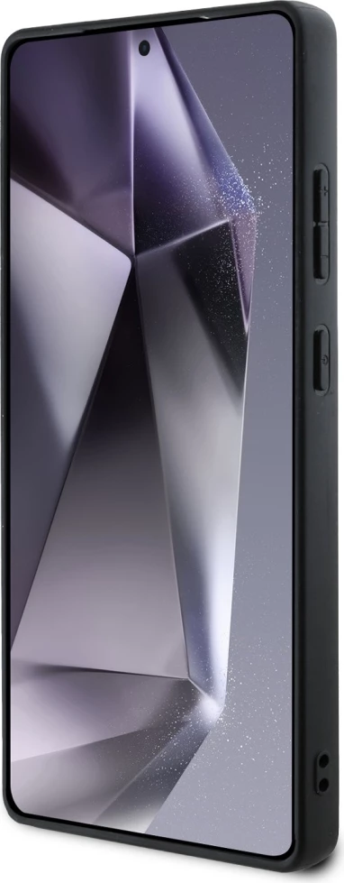 Ovitek za telefon, usnjen karo vzorec, MagSafe DKNY za Samsung Galaxy S25 Ultra, siv