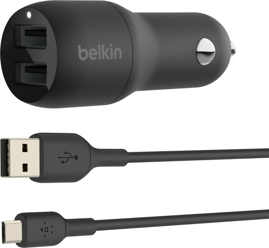 Avtomobilski polnilec, Belkin BOOST↑CHARGE, 4,8 A, črn