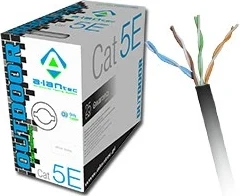 Omrežni kabel Cat5e U/UTP, 305 m, črn, Alantec