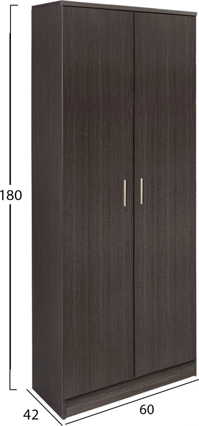 Garderobna omara 2 vrat z 3 policami FH337.01 Zebrano 60x42x180