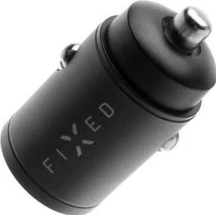 Avtomobilski polnilec Fixed USB-C/USB 30W, črn
