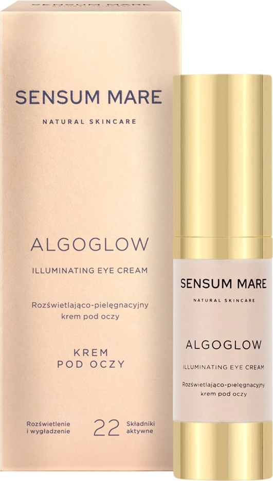 Krema za oči, osvetljujoča in hranilna Algoglow Sensum Mare, 15 ml