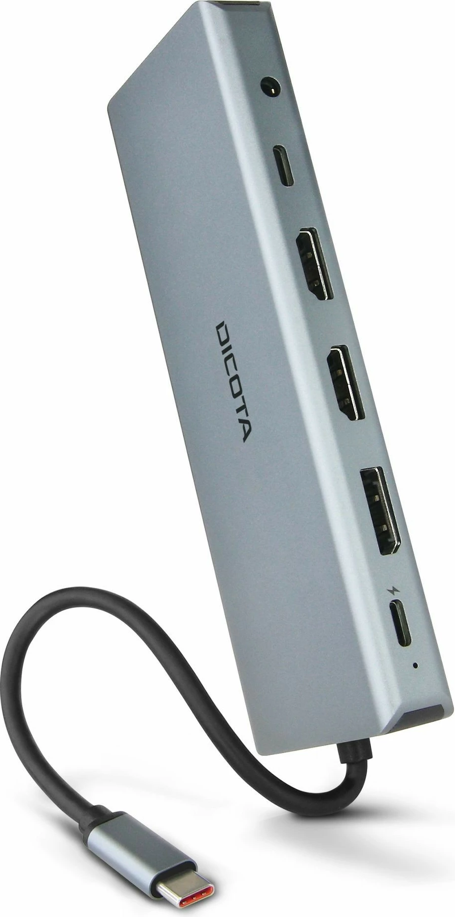 Postaja za priklop DICOTA D32065, USB 3.2 Gen 1, HDMI, DisplayPort, srebrna