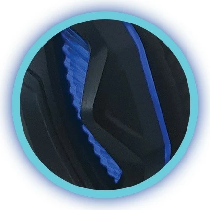 Gaming set z osvetlitvijo, Rebeltec Sherman — tipkovnica, optični miš, podloga za miš, slušalke z mikrofonom, črno/modro