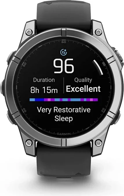 Multisport GPS pametna ura 47 mm, Garmin Fenix, nerjaveče jeklo s črnim silikonskim pasom