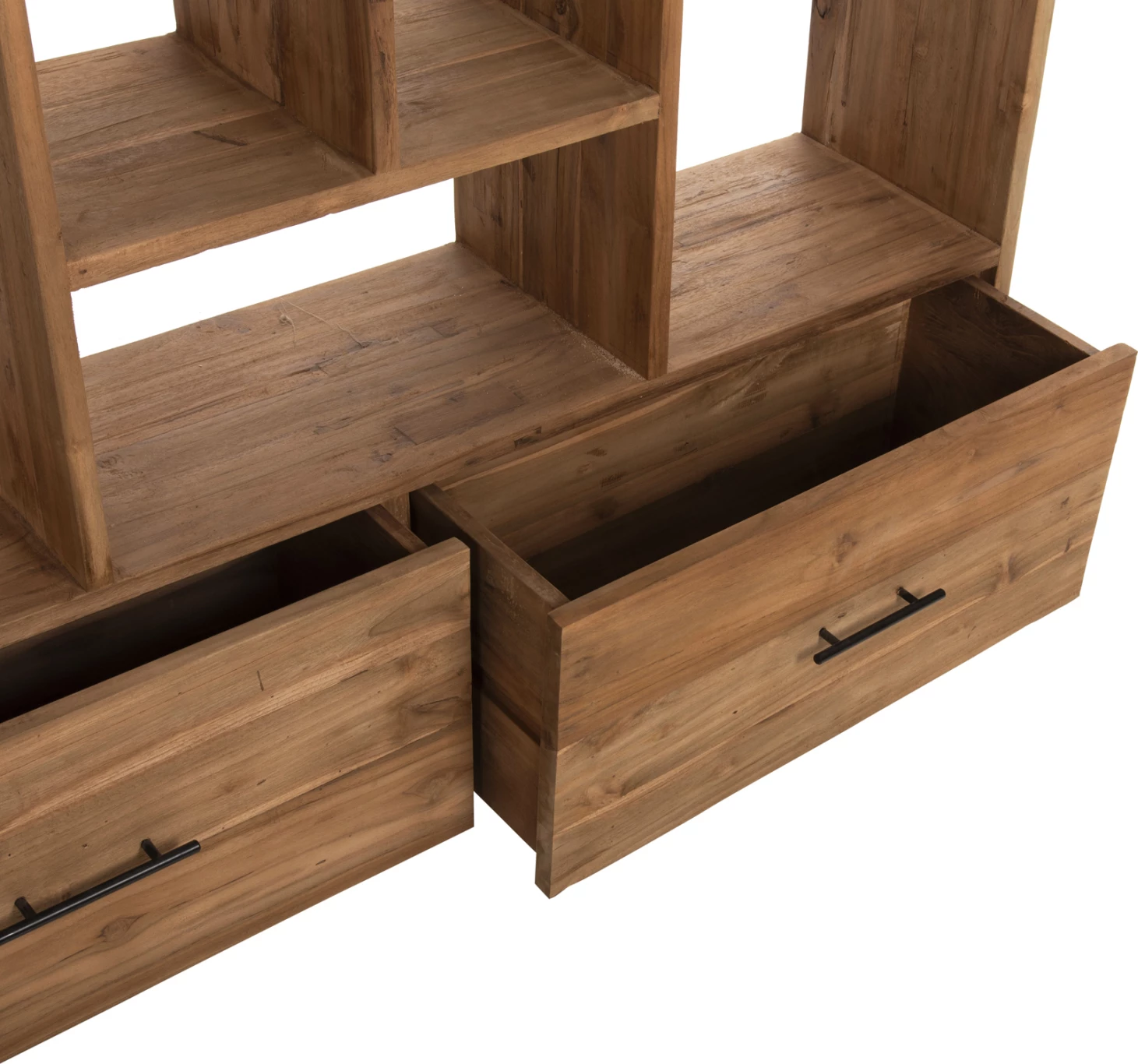 Knjižna omara ROMULUS FH9803 iz recikliranega tikovega lesa-2 predala 140x30x210,5Hcm