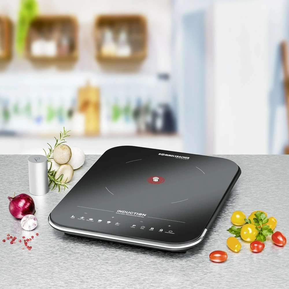 Indukcijska plošča Rommelsbacher CTS 2000/IN, 1 cona, črno-srebrna