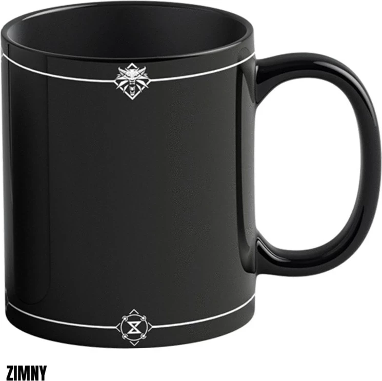 Topel z motivom The Witcher 3, Cenega Publishing, 480 ml, črn