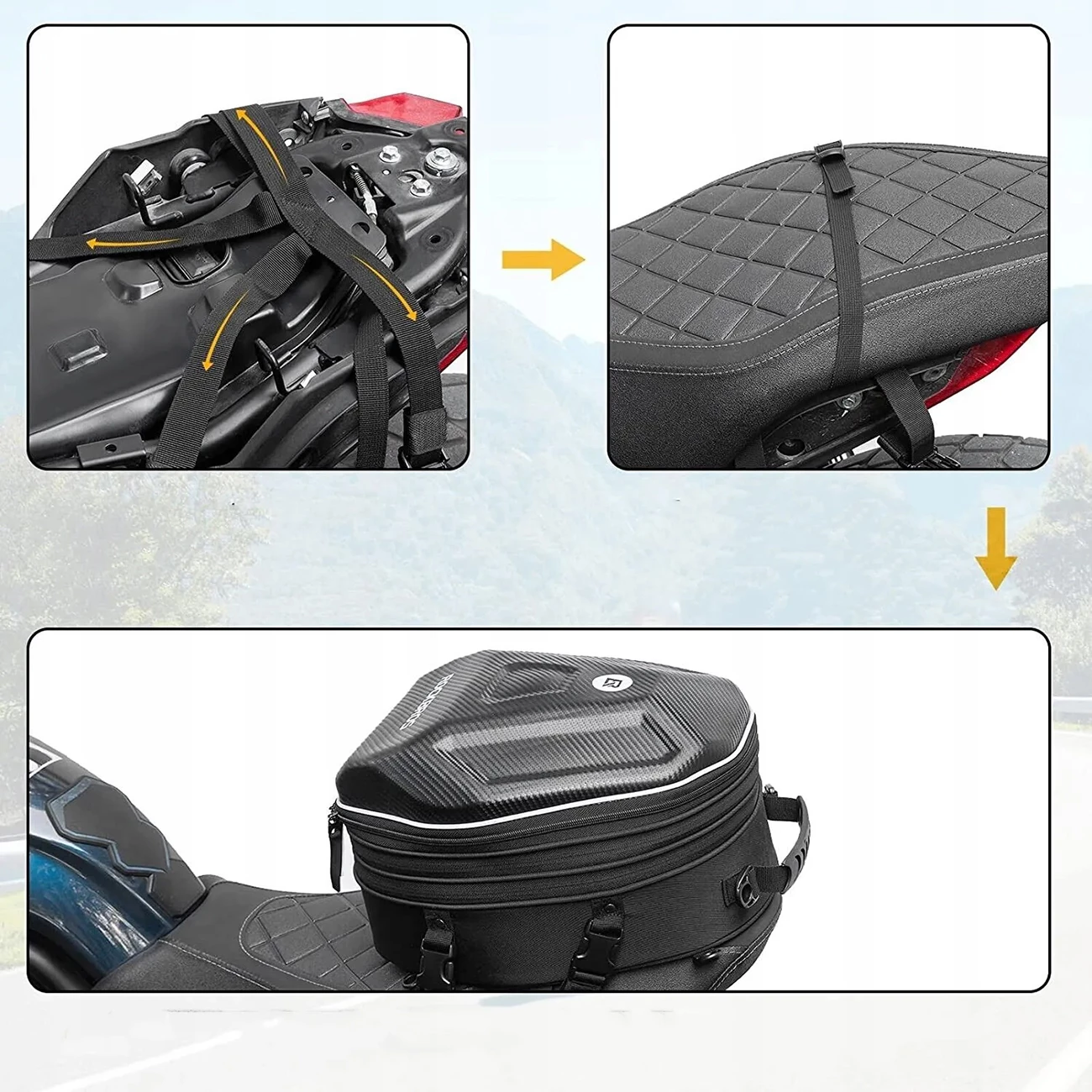 Čelada in dodatki — Torba za motor Rockbros 30140026001, 20–35 L, črna