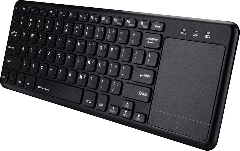 Brezžična tastatura za televizor Tracer Smart RF 2,4 GHz, črna