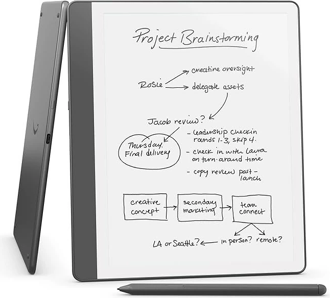 Ebralnik z velikim zaslonom 10,2", 16 GB, Wi‑Fi, Premium Pen, tungsten Kindle Scribe