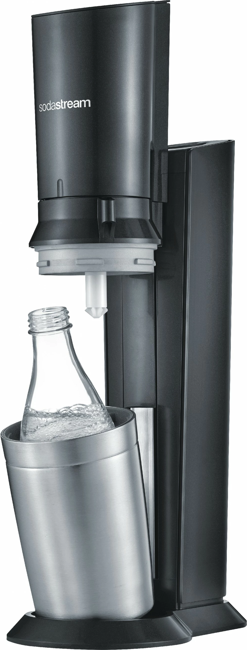 Sistem za karbonizacijo SodaStream Crystal 3.0, kovina, nerjaveče jeklo, črn, 0,615 L