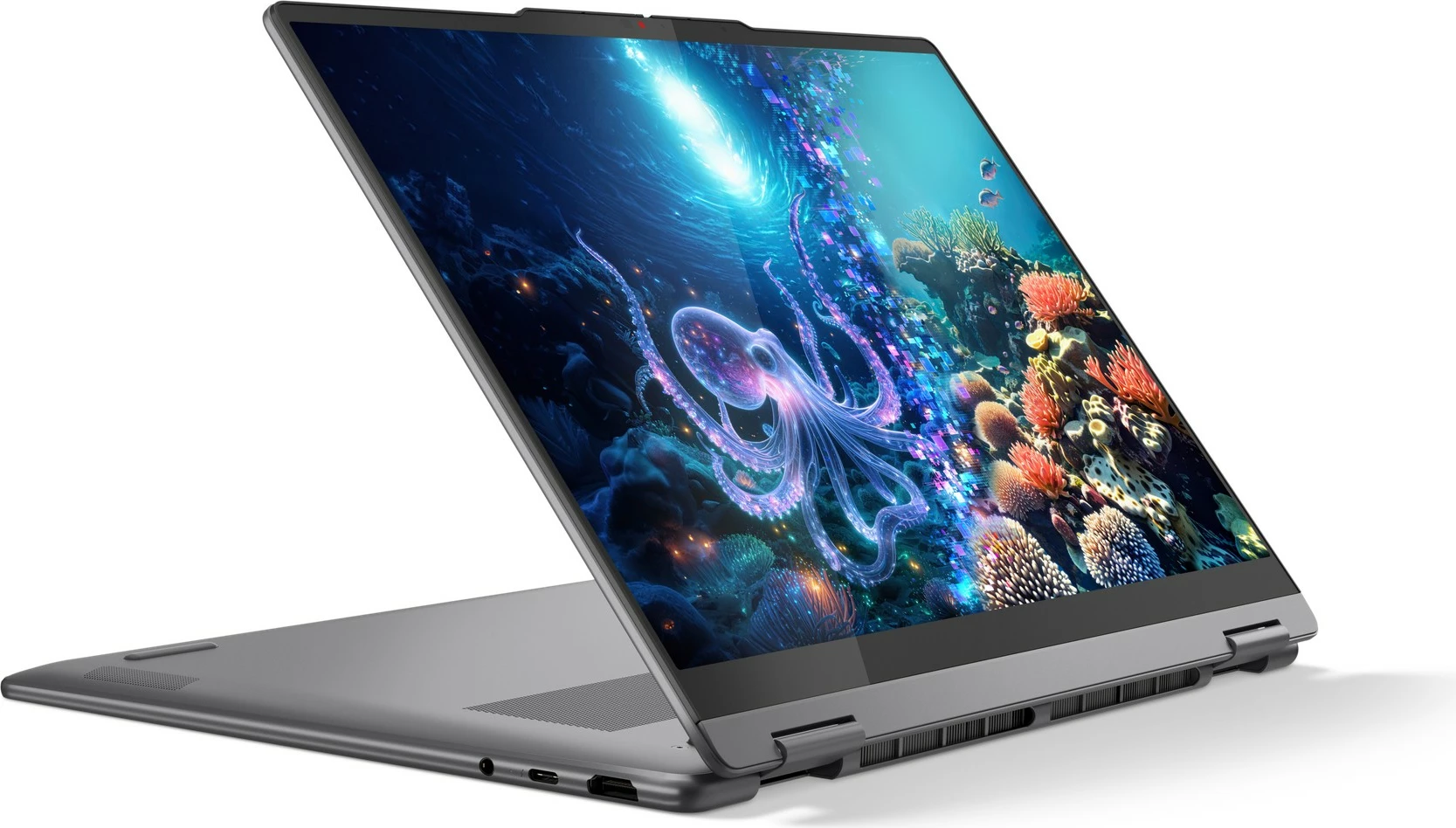 Prenosnik 2-v-1 14" OLED 2,8K Lenovo Yoga 7 14ILL10, Ultra 7 256V, 16GB/1TB SSD, Windows 11, siv
