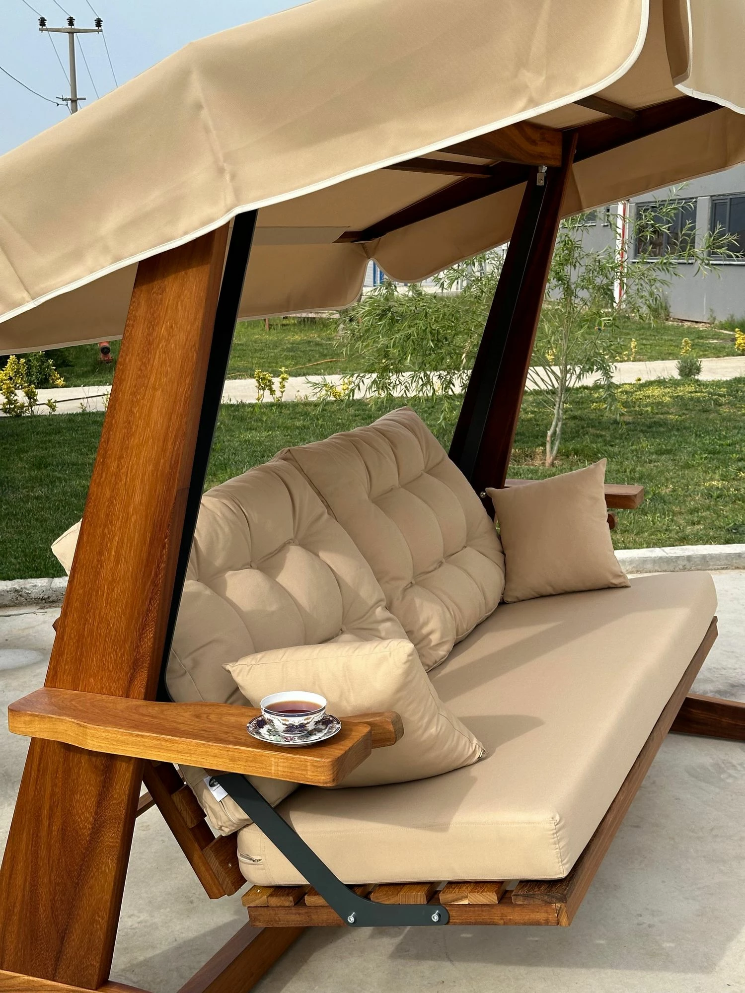 Ljuljajoči vrtni trosed, camel, Skye Decor Sia 2400