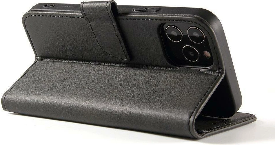 Zaščitna etui z magnetom Hurtel za Motorola Moto G 5G 2022, s pokrovom, stojalom in žepom, črna