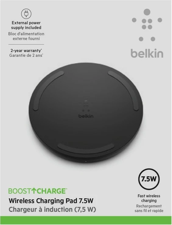Brezžični polnilec, Belkin Boost Charge, 1,2 m, črn