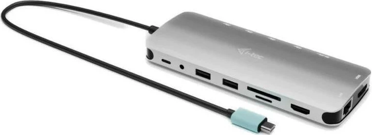 Docking postaja USB-C Metal Nano, 3x zaslon, 2x HDMI, 1x USB-C, siva - i-tec