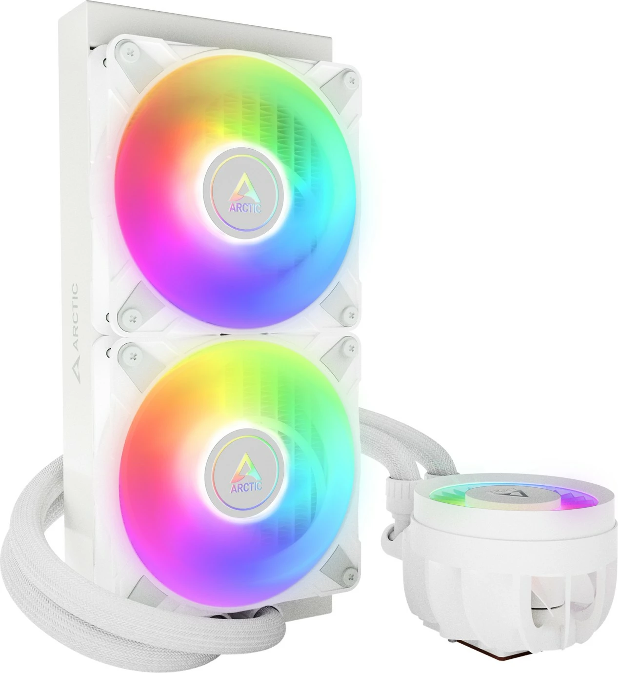 Vodna hladilna enota za CPU ARCTIC Liquid Freezer III 240 A-RGB, 12 cm, 48,82 CFM, bela