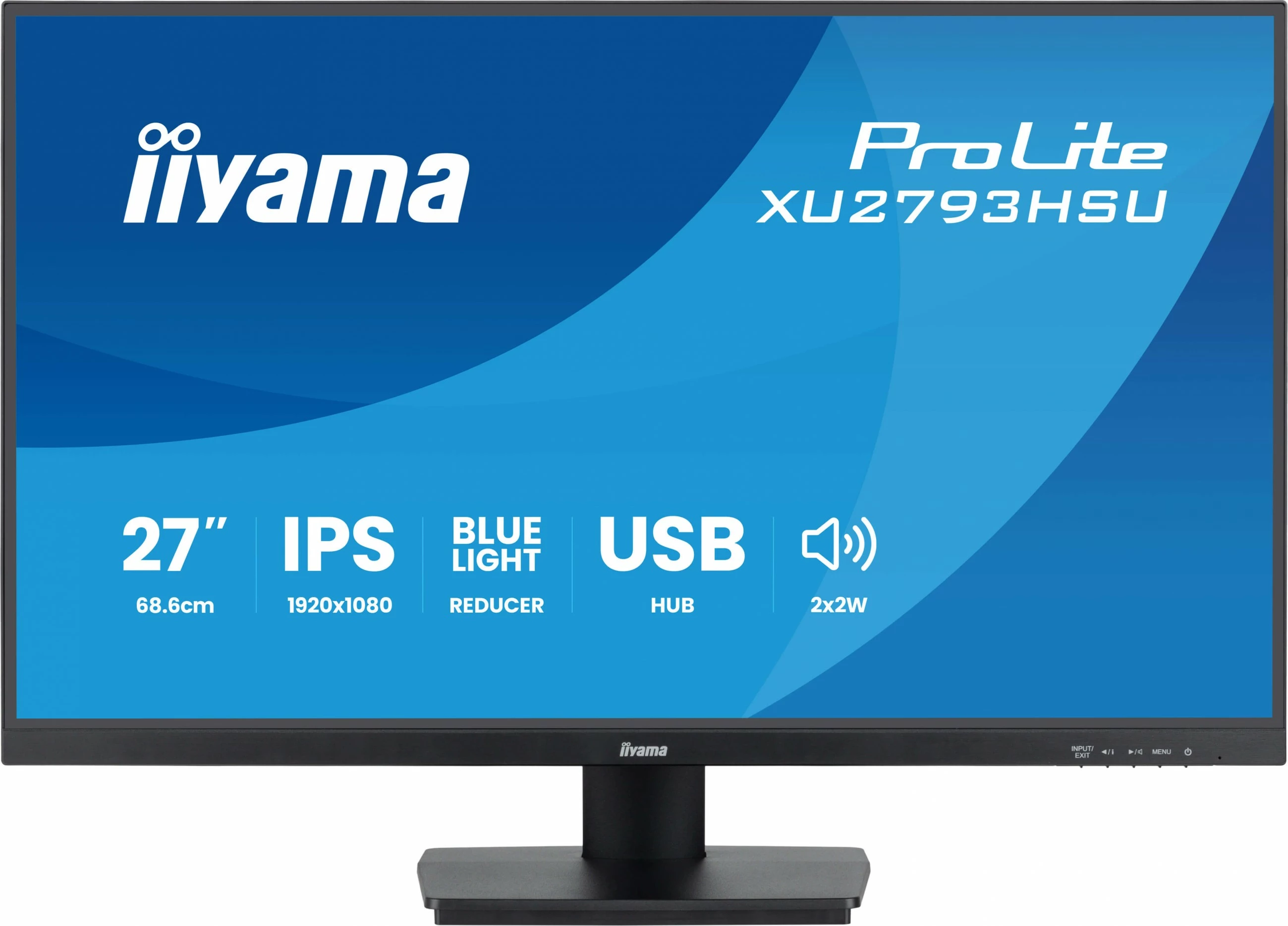 Monitor 27" IPS Full HD, 100Hz, 1ms, iiyama ProLite XU2793HSU-B7, črn