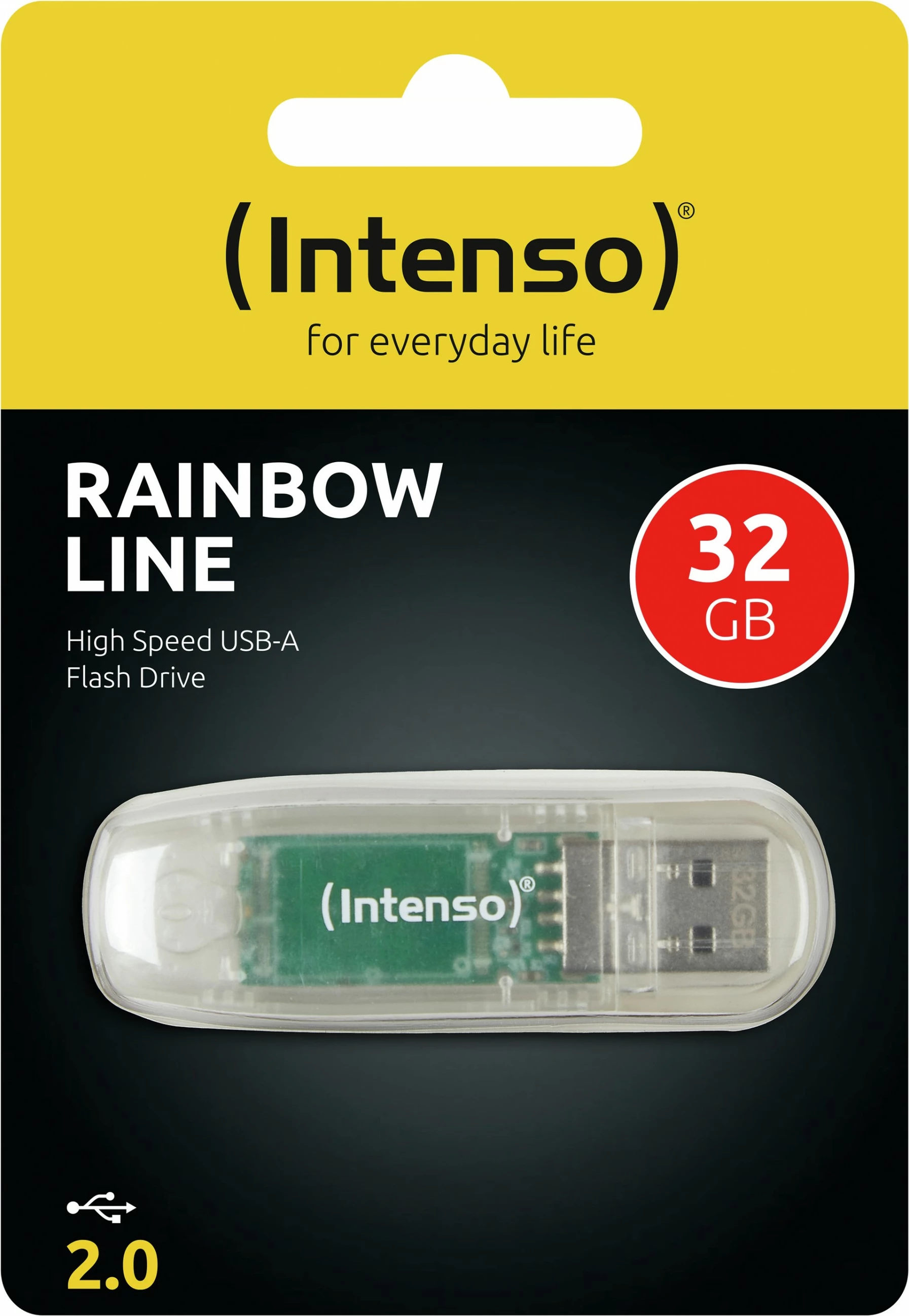 USB 32 GB, USB Type-A, 2.0, prozoren Intenso Rainbow Line