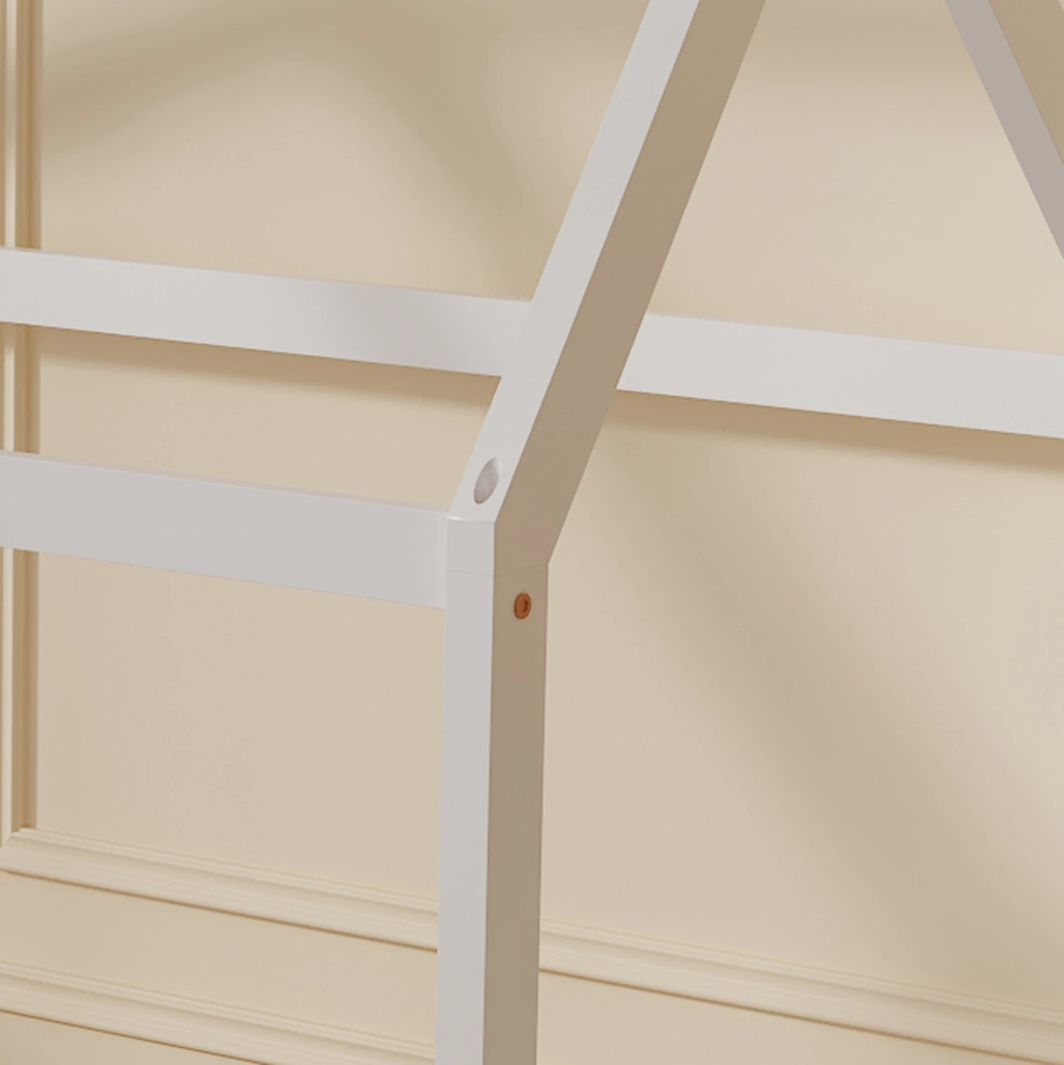 Postelja za otroke PEPE FH677.03 t.MONTESSORI iz masivnega borovega lesa v beli barvi - 190x90 cm