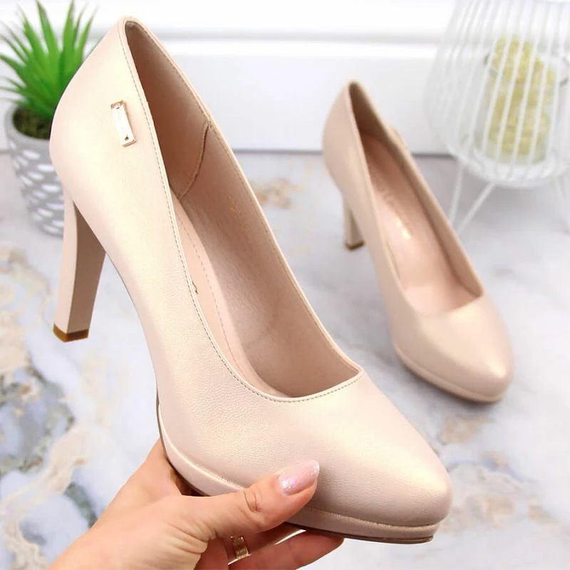 Čevlji z visokimi petami Sergio Leone, bež