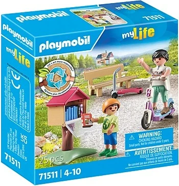 Kot za menjavo knjig Playmobil My Life 71511, 25-delni set