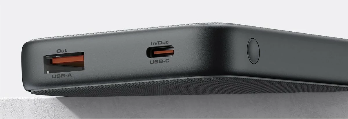 Powerbank AUKEY PB-Y46P Spark Go, 10000 mAh, 22,5 W, 2×USB, USB-C kabel, črn