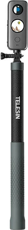 Selfie palica Telesin GP-MNP-300-3, 3 m, ogljikova vlakna, za kamere in telefone, črna