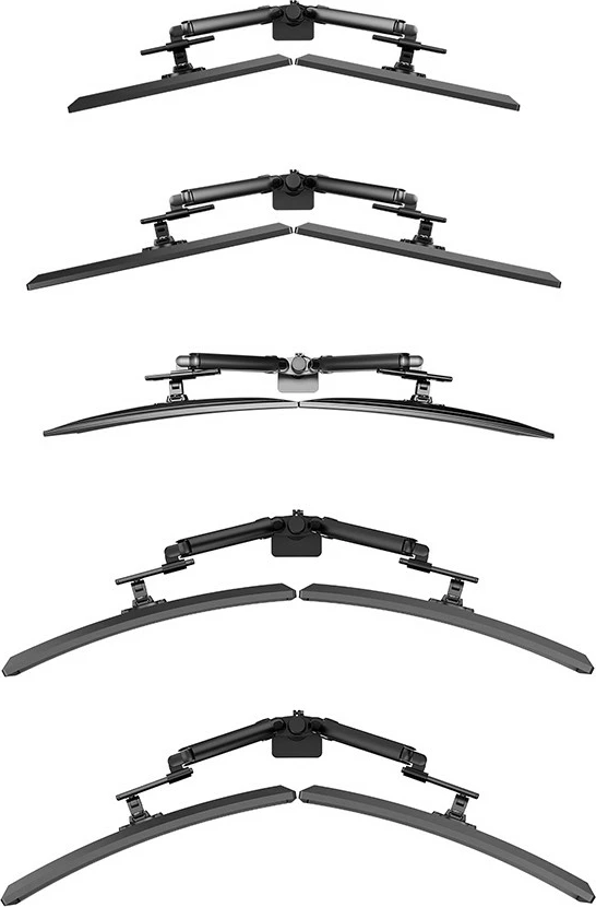 Dvojni nosilec za monitor, Neomounts DS65S-950BL2, objemka/čušica, 11 kg, 61 cm (24"), 86,4 cm (34"), 100 x 100 mm, črn