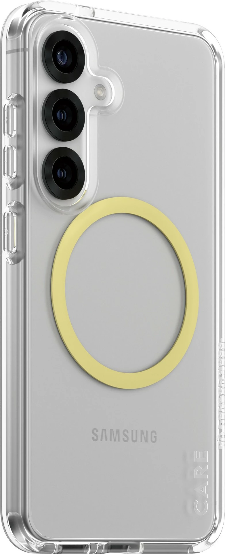 Prozoren zaščitni ovitek PanzerGlass CARE Flagship Case Clear Chardonnay QI za Samsung Galaxy S25