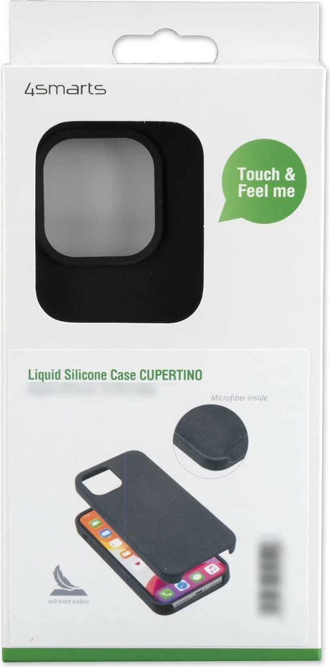 Silikonska zaščitna prevleka 4smarts za iPhone 13, 6,1 inch, črna