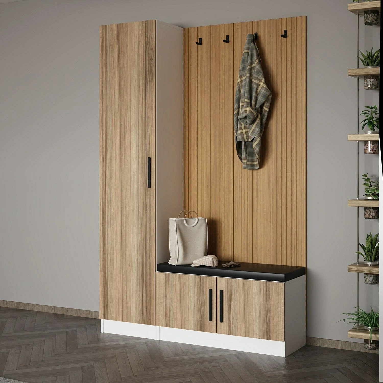 Stojalo za predsobo, oreh, Skye Decor Noah - 8300