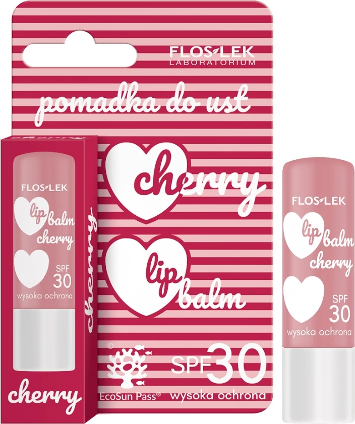 Balzam za ustnice SPF30 Cherry, Floslek, 4 g