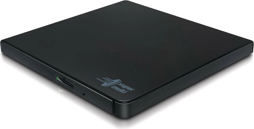 Zunanji tanek prenosni DVD-zapisovalnik Hitachi-LG, USB 2.0, črn