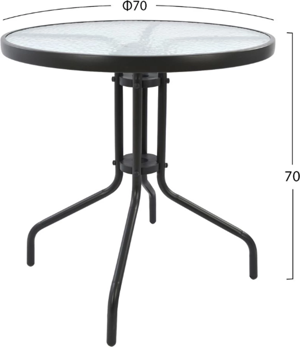 Zunanji set 3 kosov FH10711 sivo kovinsko-varnostno steklo-sivo tekstil