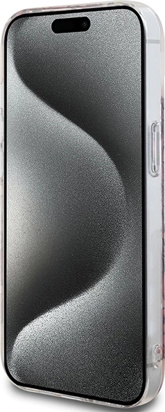 Ovitek z grafiti Hello Kitty IML za iPhone 15, rožnat