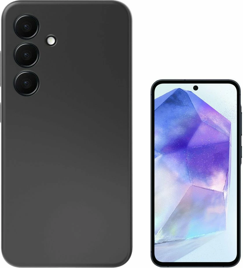 Ovitek 4smarts za Samsung Galaxy A55, silikon, 6,6 inč, črn