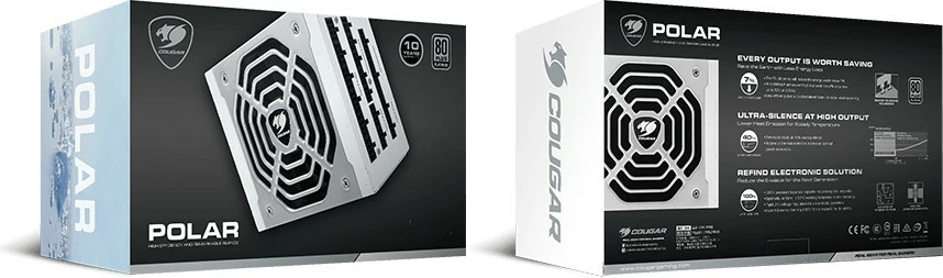 Napajalnik 1200 W, ATX 3.1, 80 Plus Platinum, modularen, bel Cougar Polar