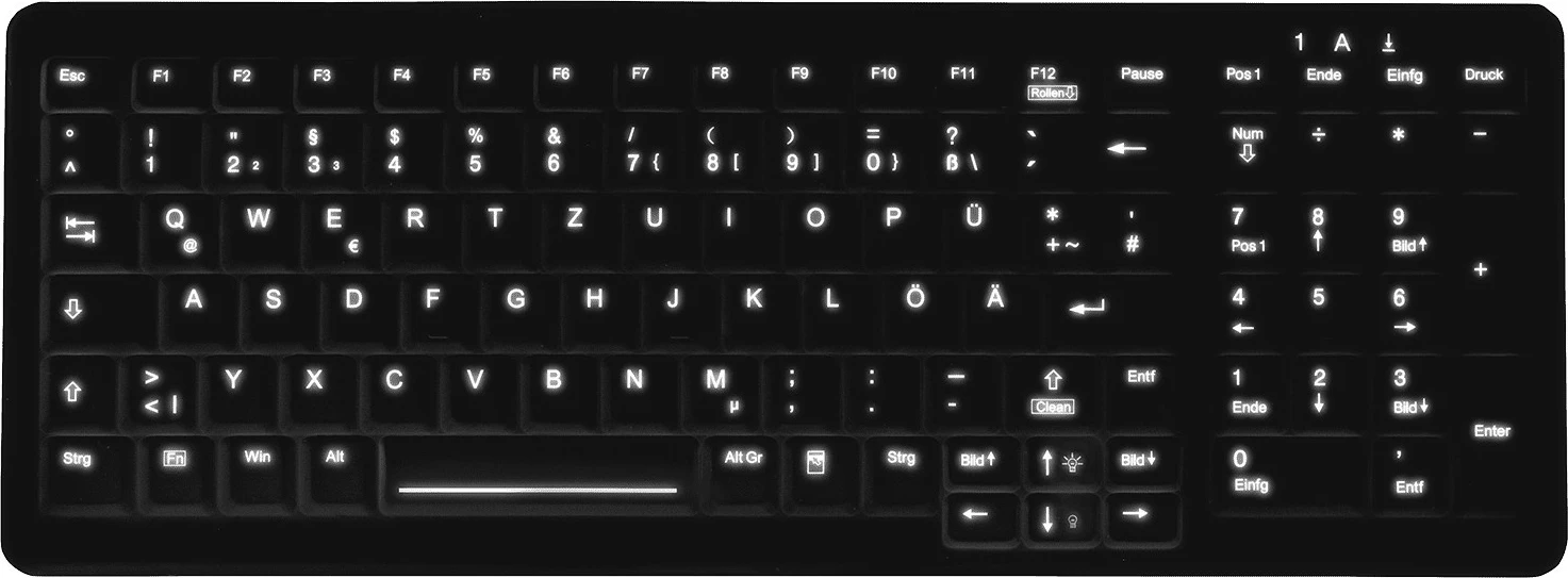 Medicinska tipkovnica Cherry Active Key AK-C7000, žična, USB, QWERTZ, črna