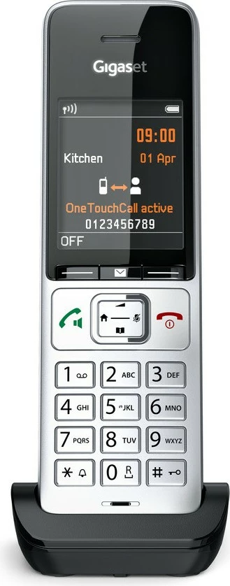 Analogni/DECT telefon Gigaset COMFORT 500HX, črn/srebrn