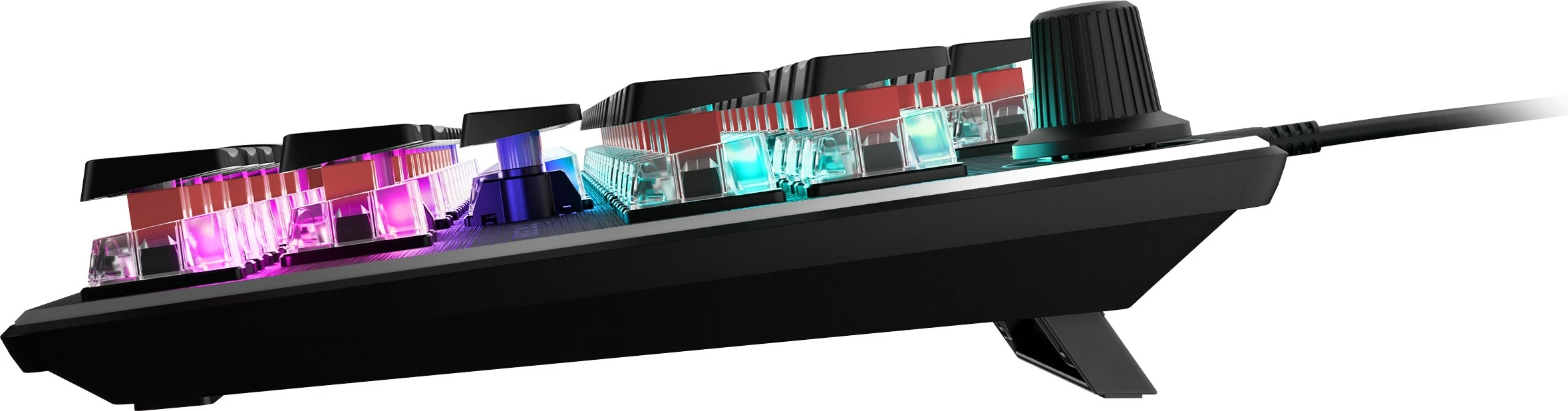 Mekančna tipkovnica Vulcan TKL, RGB, QWERTZ, črna - Turtle Beach