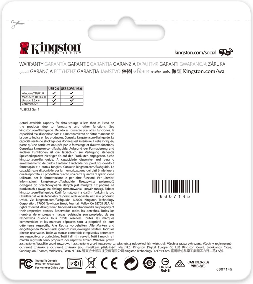 USB Kingston Technology DataTraveler 128 GB, črn