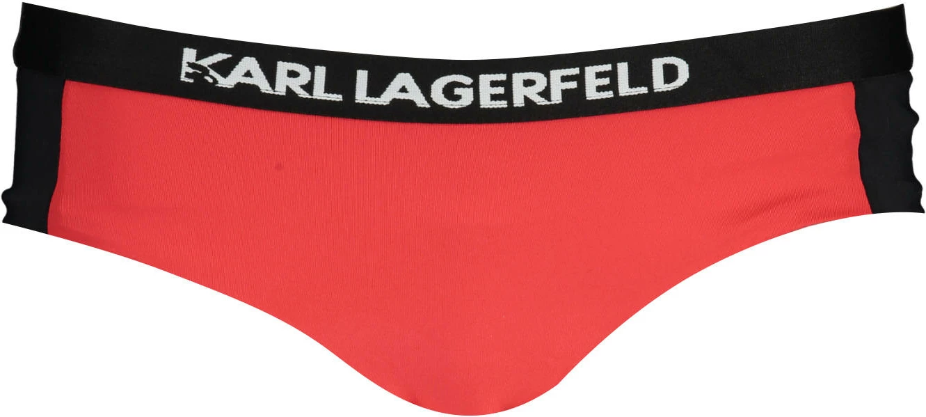 Spodnji del kopalk KARL LAGERFELD BEACHWEAR za ženske, rdeč