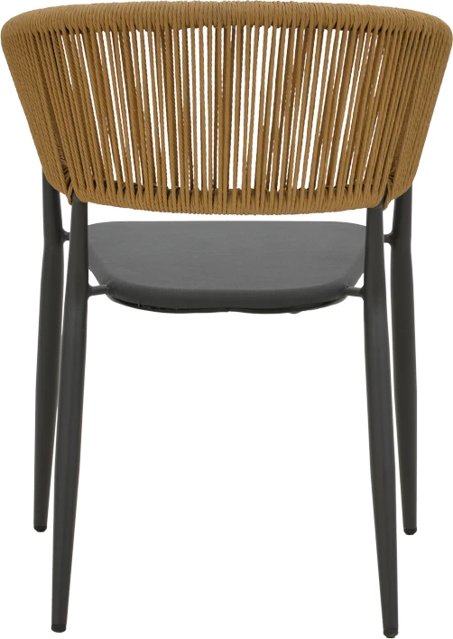 Set za jedilnico za teraso Kliton-Raven, alumin, antracit-naravna, 80x80x74 cm, 5-delni