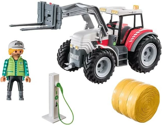 Igralni set z velikim traktorjem, figuricami in dodatki Playmobil Country 71305, plastika