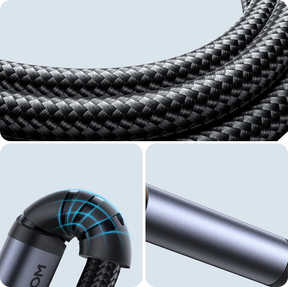 Avdio kabel AUX 3,5 mm moški–moški, Joyroom SY-A08, 1,2 m, črn