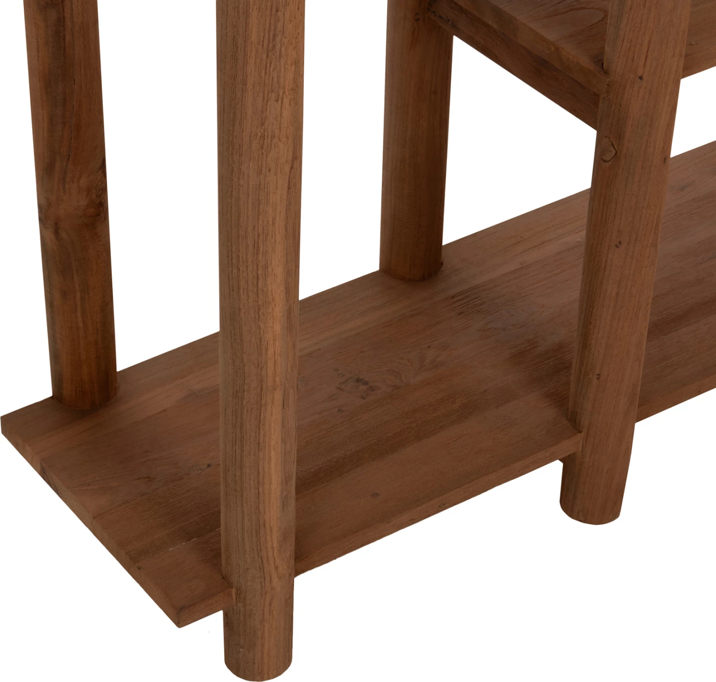 Konzola KUTAI FH9638 iz recikliranega tikovega lesa v naravni rustikalni barvi 120x35x80H cm