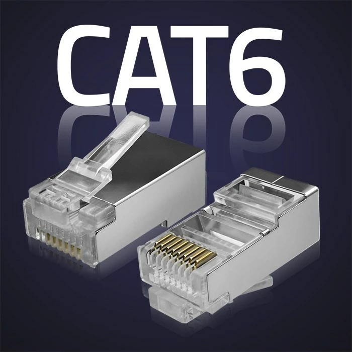 Modularni RJ45 konektor, CAT6, FTP, 100 kosov, s pozlačenimi kontakti Qoltec 54556